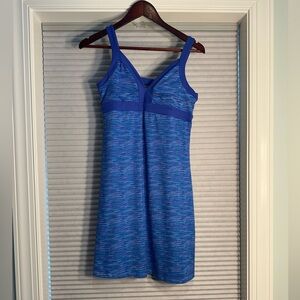 Blue athletic v neck tank dress G-29
